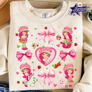 Strawberry and Friends Characters, Berry Sweet Girl Cartoon Kids PNG, Holiday 2025 Vibes, Best Friends Forever, Girl Birthday Gift Png
