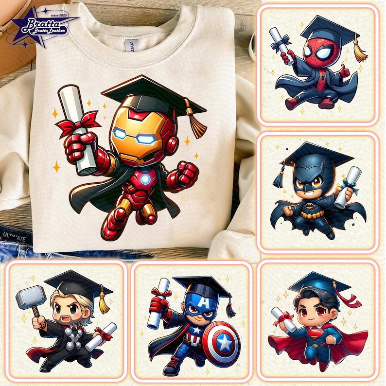 Superhero Cartoon Graduation 2025 Png Cartoon Graduate Png, DN School ...