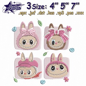 Cartoon Toy Embroidery Design, Cute Little Monster Embroidery Design, The Monster Toys Embroidery Design, Instant Download