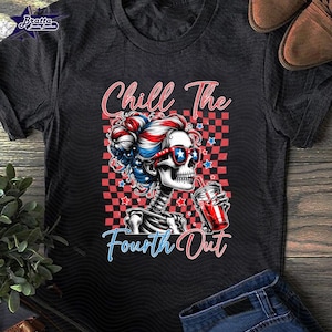 Chill The Fourth Out Png、独立記念日Png、面白いスケルトン独立記念日Png、レトロな独立記念日Png、アメリカ独立記念日Png