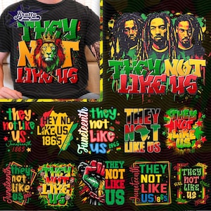 15+ They Not Like Us Png、Juneteenth PNGバンドル、Juneteenth 1865 Png、解放記念日Png、JuneteenthシャツPng、Black Freedom Sublimation