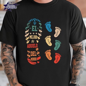 Personalisierter Padre Fußabdruck Png, Vintage spanischer Papá Png, benutzerdefinierter El Papa Vatertag Png, mexikanisches Vatergeschenk, Papa Kind Fußabdruck Png