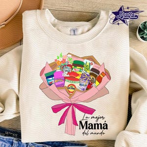 Blumen Topper Multipack Mama Png, alles Gute zum Muttertag, Geschenk für Latein Mama, lustige Mama Png, La Mejor Mama Del Mundo Png, Retro Madre Png
