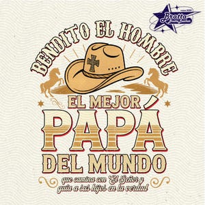 Hombre De Dios Descarga Png、Día Del Padre Png、Bendito El Hombre、El Mejor Papá Del Mundo、Diseño Vaquero Para Papá Cristiano Religioso