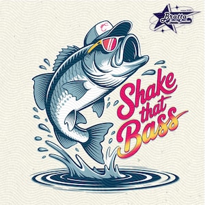 Schütteln Sie diesen Bass Png, Lake Babe Png, Retro Sommer Png, Abenteuer Png, Sommerfischen Png, Girly Trip Png, hier kommt die Sonne, Fluss Babe Png