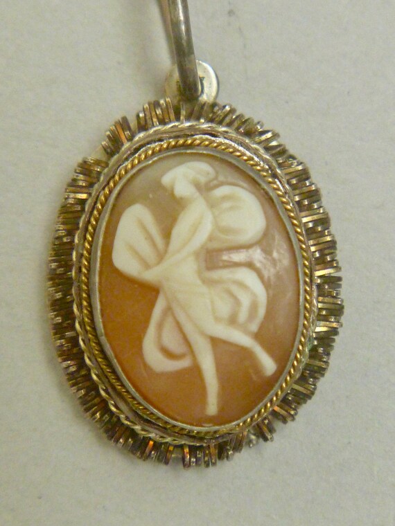 Fairy cameo on sterling chain, rose clasp - image 2