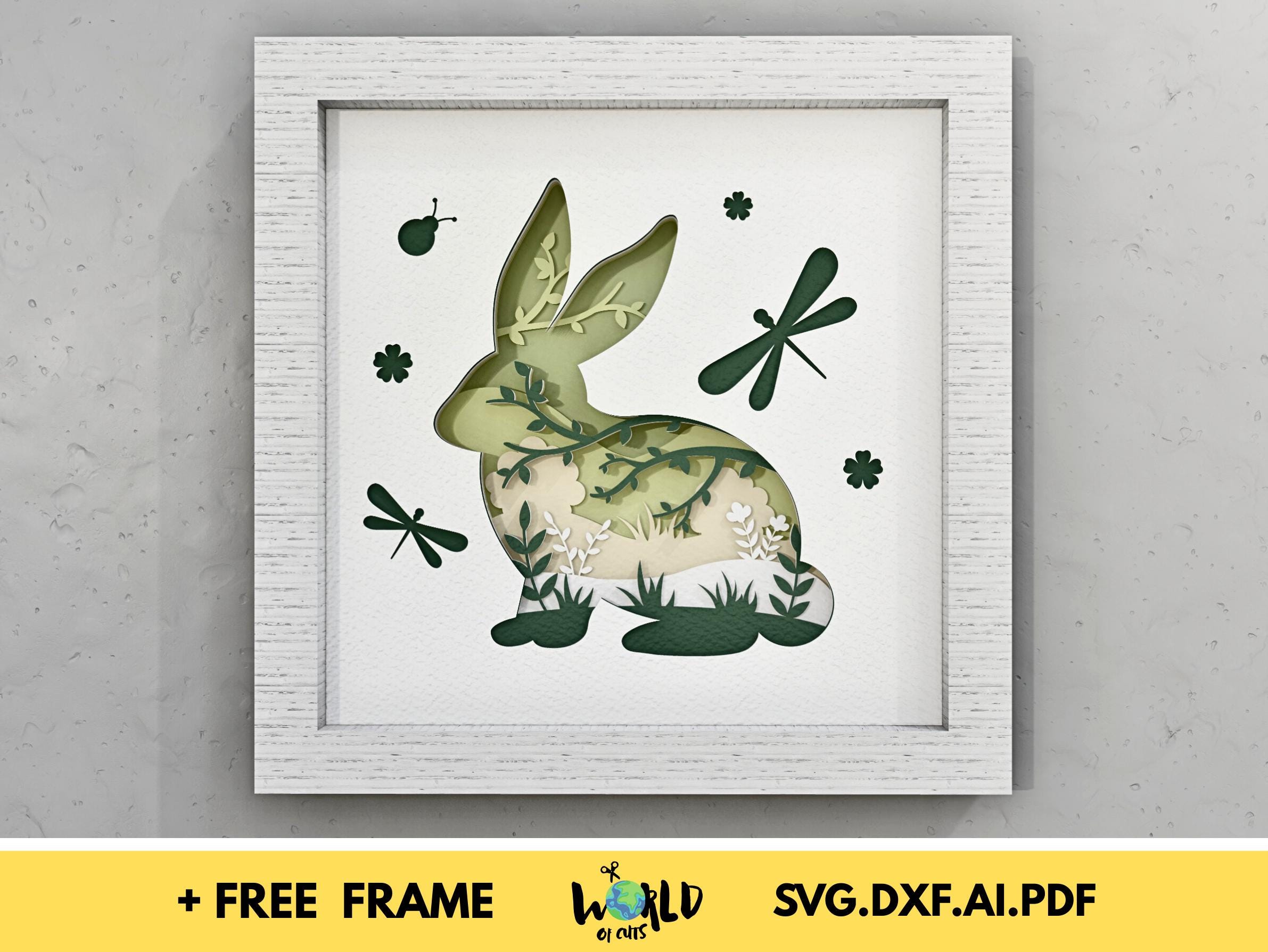 Rabbit Papercut - Etsy Singapore
