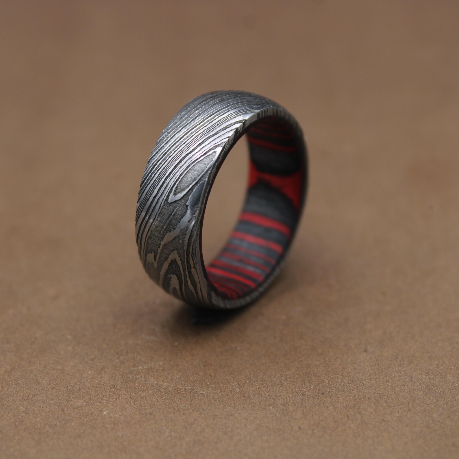 Damascus steel ring