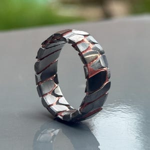 Super conductor Acid Etched Ring | Deep pattern | high end ring | wedding band | anniversary gift for him | Super conductor Deep etched Ring