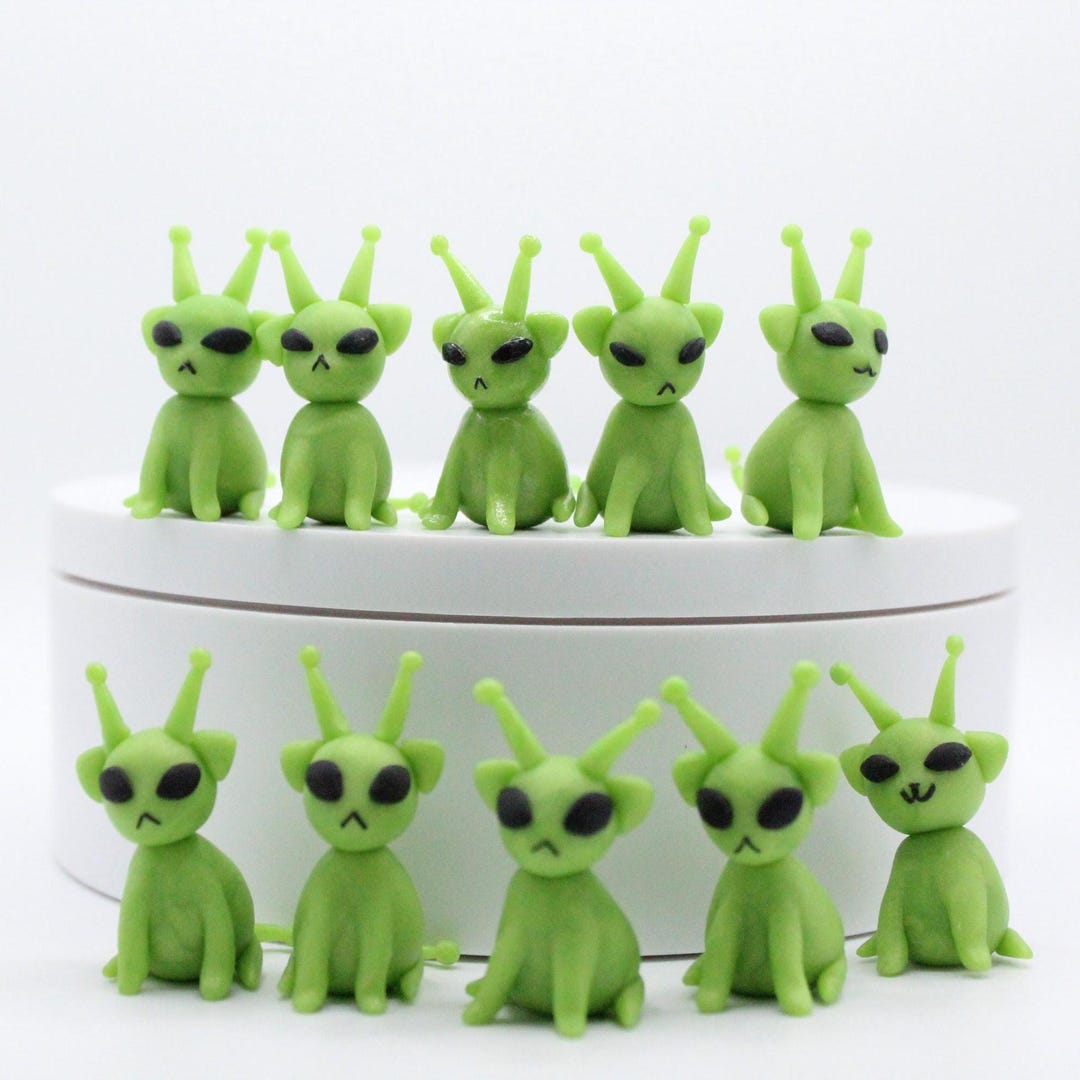 Handmade Glorp Alien Cat - Polymer Clay Figure - Etsy