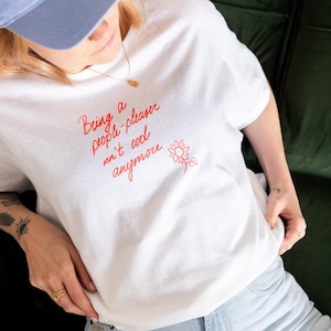 Being a People-Pleaser Isn&#39;t Cool Anymore T-Shirt, Minimalist Graphic Tee, Self-Care Mental Health Awareness Gift, Casual Aesthetic Cool Tee