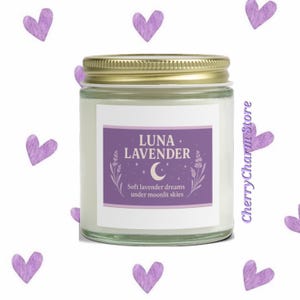 Luna Lavender Scented Candles | Relaxing Aromatherapy | Gift for Wellness & Home Decor, Self-Care, Birthday, Housewarming, Spa Day