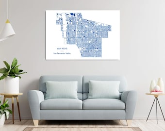 Van Nuys - San Fernando Valley Neighborhood Map - Digital File