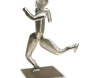 Tabletop Art Runner Metal Sculpture Male Figure Art