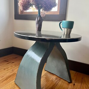 Side Table Wishbone Metal Modern End Table image 5