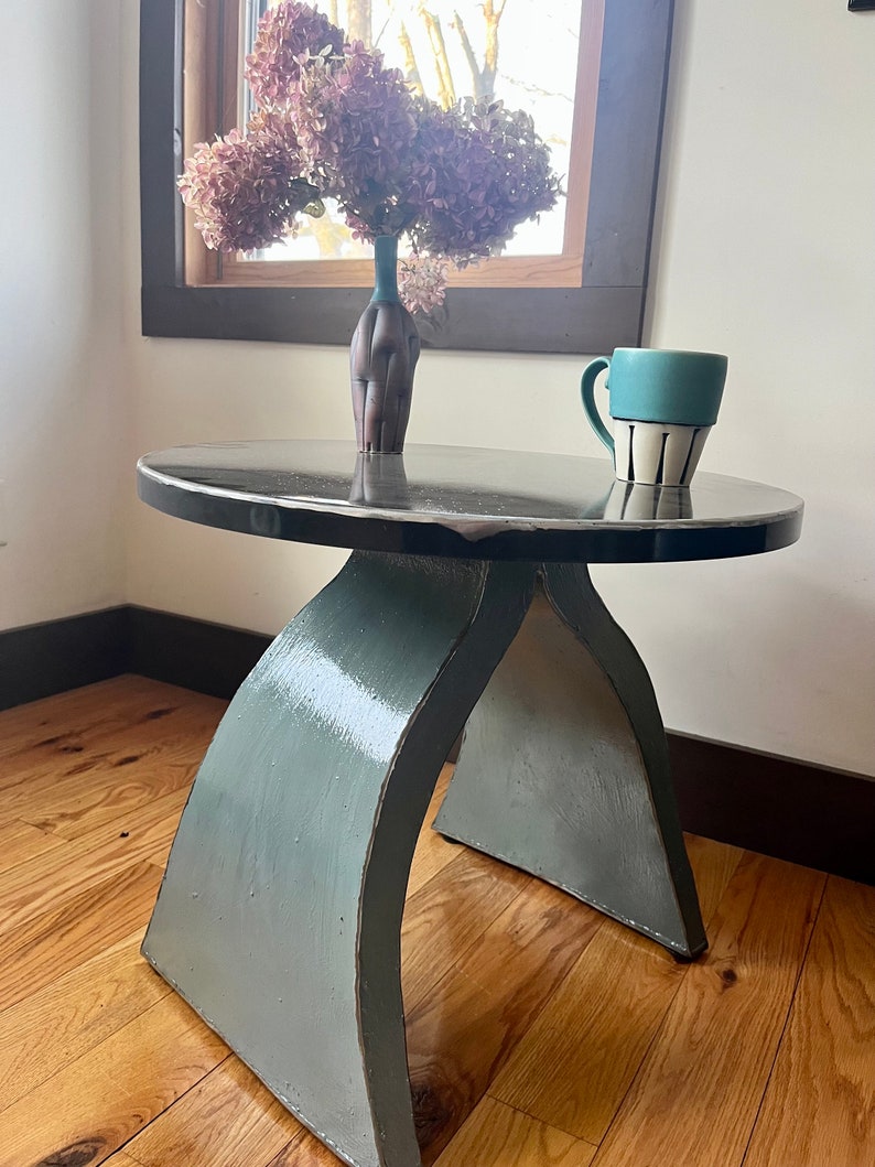 Side Table Wishbone Metal Modern End Table image 5