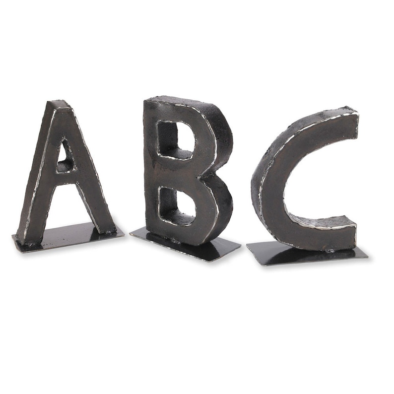 Decorative Large Metal Letter Freestanding Personalized or Custom image 1