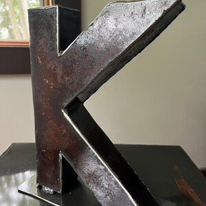 Decorative Large Metal Letter Freestanding Personalized or Custom image 3