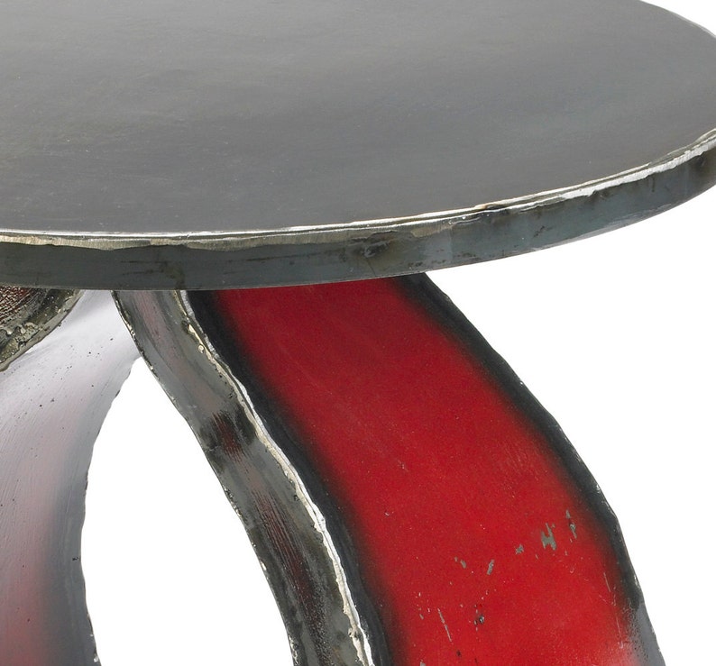 Side Table Wishbone Metal Modern End Table image 2