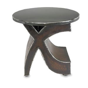 Steel End Table, Mark Metal Side Table, Handmade Welded Statement Furniture