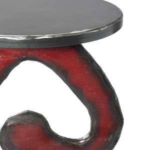 End Table Reclaimed Swirl Metal Tall Side Table image 3