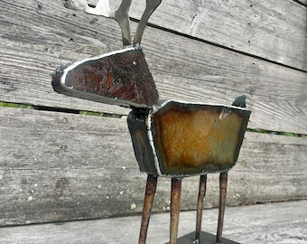 Metal Tabletop Deer Davis Mantle Decor Art Sculpture