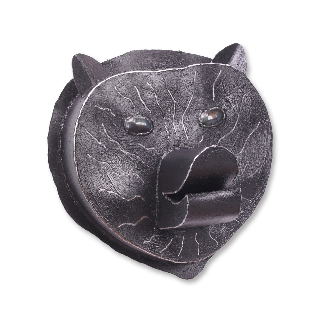 American Metal Wall Black Bear Metal Art Sculpture Animal Head Etsy