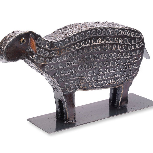 Art Metal Freestanding Sheep Sculpture Indoor or Outdoor