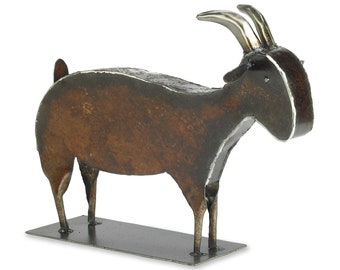 G.O.A.T Art Metal Sculpture The Greatest Goat tabletop Sculpture