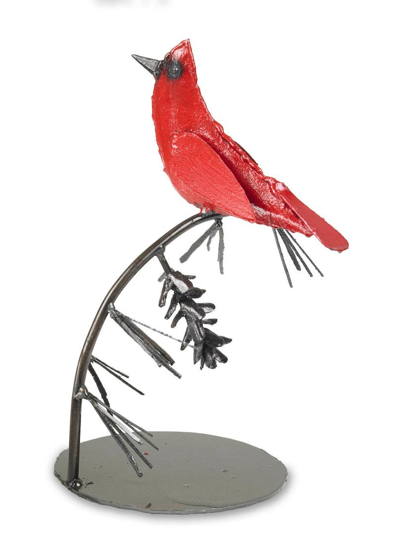 Cardinal Bird Sculpture Bird Tabletop Art Etsy