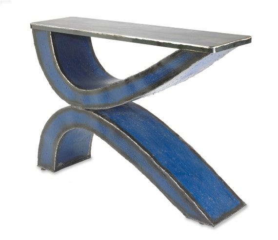 Console Table Metal Swoop Narrow Entryway Table