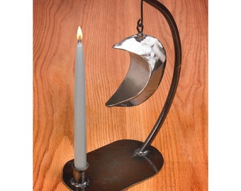 Candlestick Crescent Moon Candle Holder Metal Taper