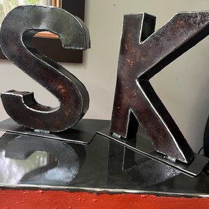 Decorative Large Metal Letter Freestanding Personalized or Custom image 5