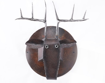 Steel Deer Head - Etsy