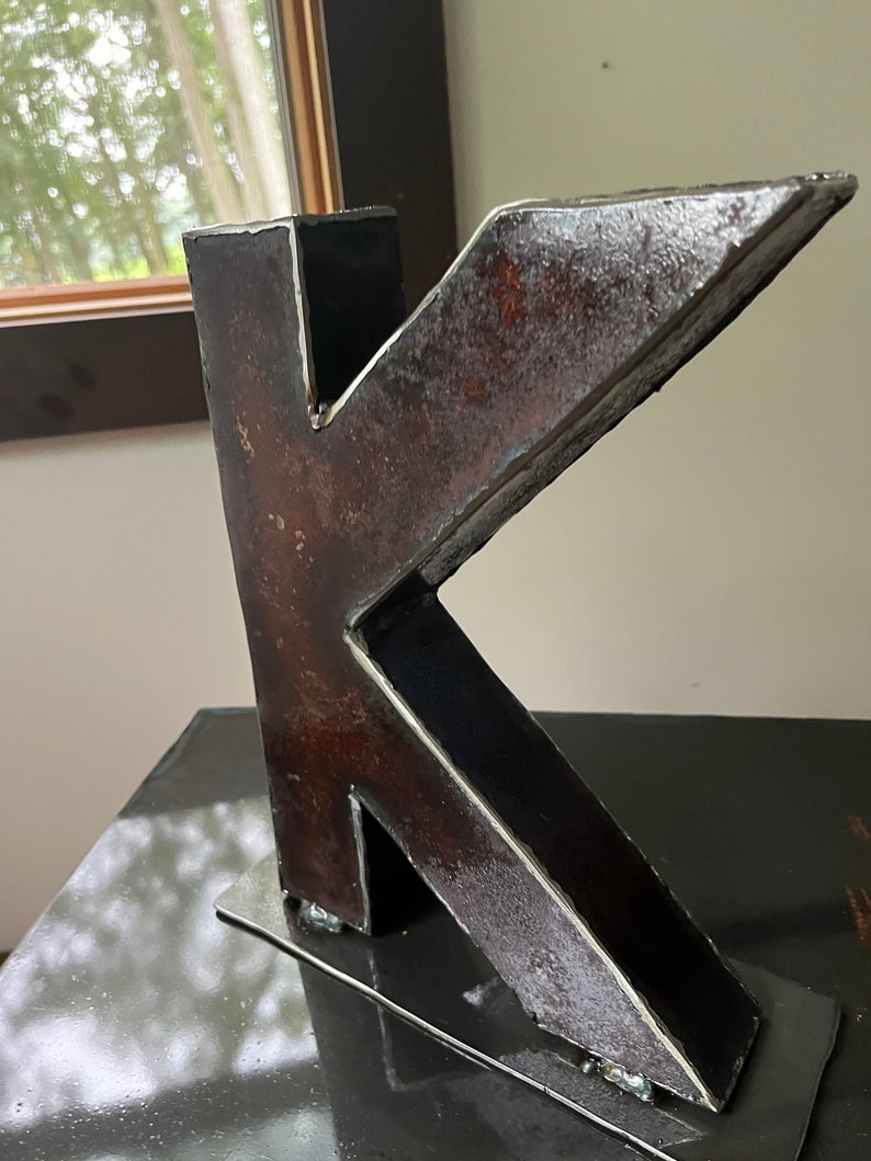 Decorative Large Metal Letter Freestanding Personalized or Custom image 4