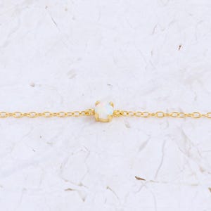 Minimalist Opal Bracelet • Dainty Opal Jewelry • Simple Bracelet • Hypoallergenic Bracelet • Delicate Gemstone Bracelet • Everyday Jewelry