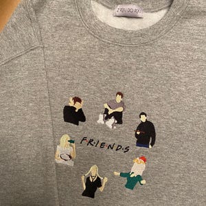 Friends crewneck sweatshirt embroidery