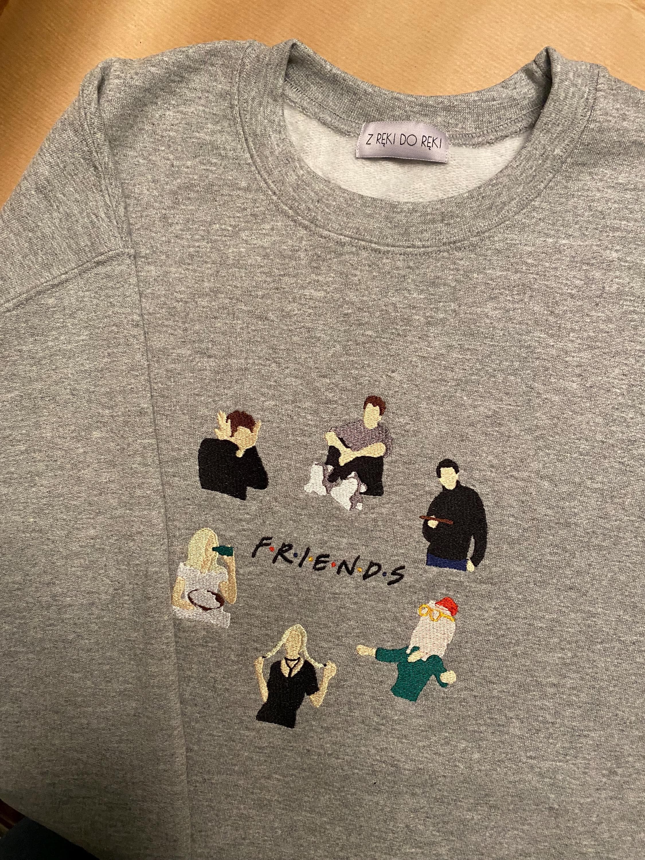 Friends crewneck sweatshirt embroidery
