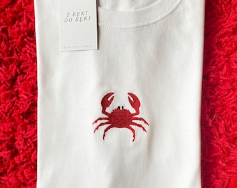 Crab Embroidered T-Shirt