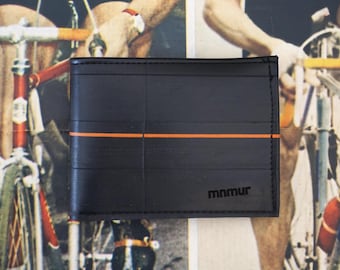 Vegan Slim Card Holder, Eco-Friendly Gift, Recycled Bike Tube Wallet.