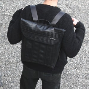 Handmade Italian Backpack from Recycled Bike Tubes | Waterproof and Durable, Fits 15&quot; Laptop, Perfect for Bike Commuters