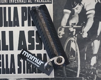 Keychain // Made from recycled bike tyre // Black color