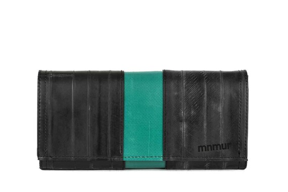 Cartera negra y verde para mujer hecha a mano con tubo de | Etsy México