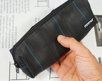 Upcycled Bike Inner Tube Pencil Case with Black YKK Zip | Handmade Eco-Friendly Pouch