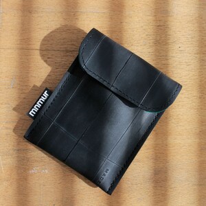 Small wallet made from recycled inner tubes. Handcrafted with care in Italy. image 3