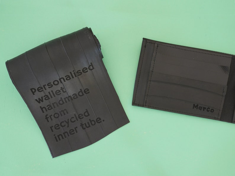 Personalized Inner Tube Wallet With Coin Pocket. Anniversary Etsy