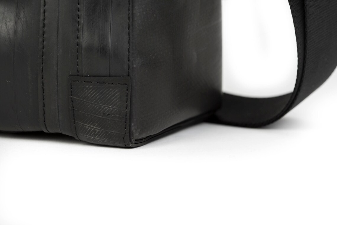 Small inner tube messenger bag. Vegan shoulder bag. Etsy