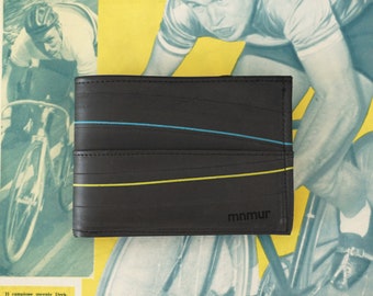 Recycled inner tube wallet for men / unique piece. Vegan and eco-friendly wallet. Gift idea bicycle lovers.