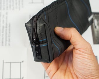 Upcycled Bike Inner Tube Pencil Case with Black YKK Zip | Handmade Eco-Friendly Pouch