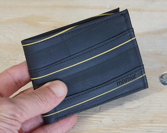 Upcycled Bike Inner Tube Wallet: Handmade Vegan Card & Coin Holder